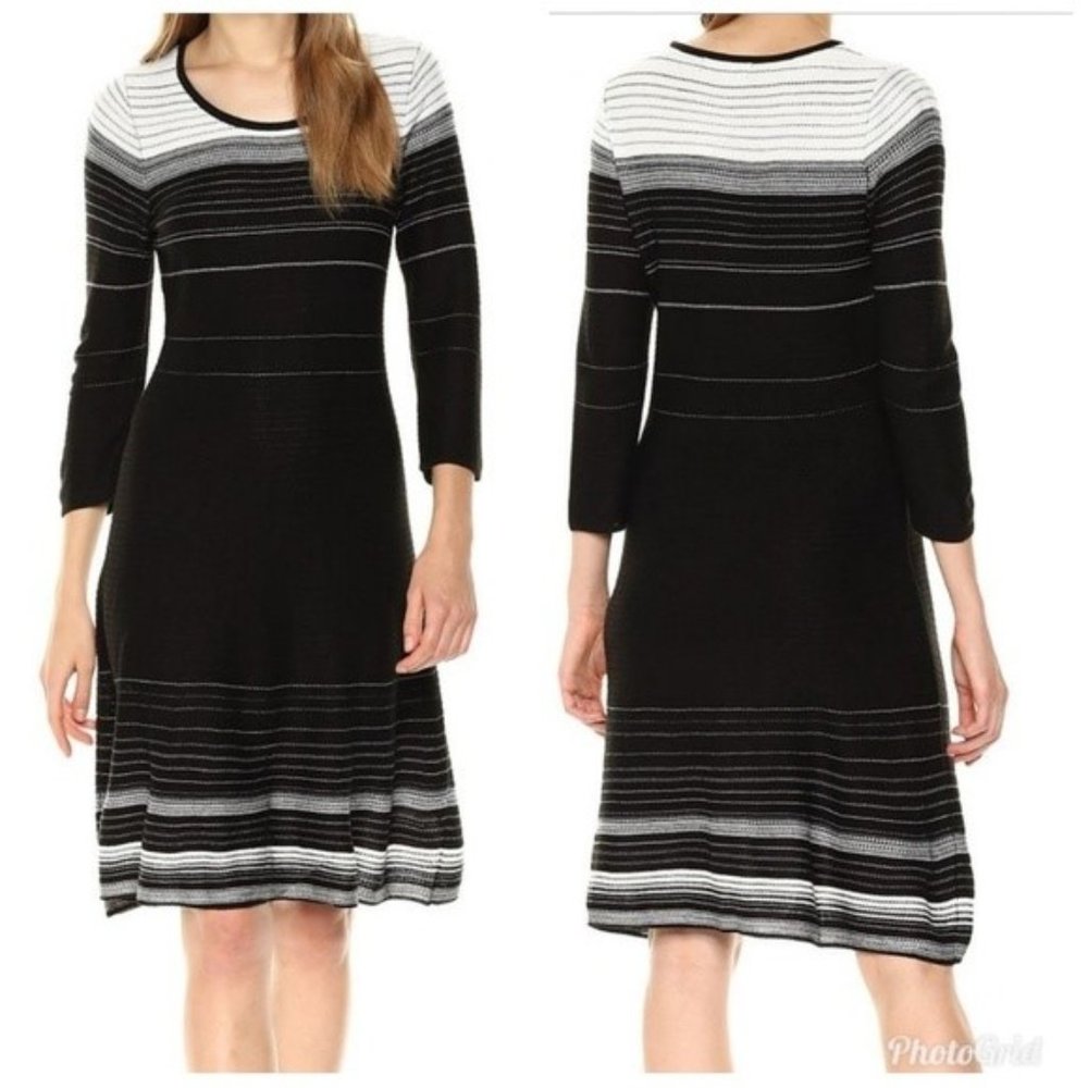 Nine West Knit Flare Sweater Dress